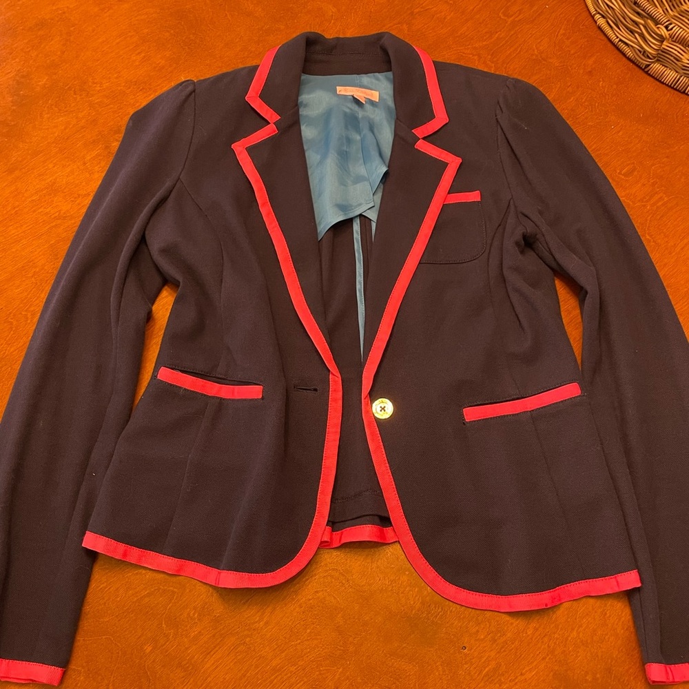 Lilly Pulitzer navy and pink Blazer